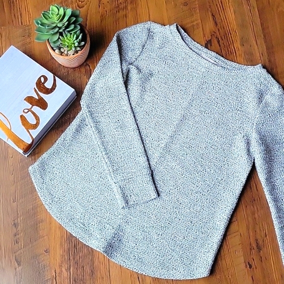 Loft Womens Small Black And Grey Sweater - Picture 1 of 6
